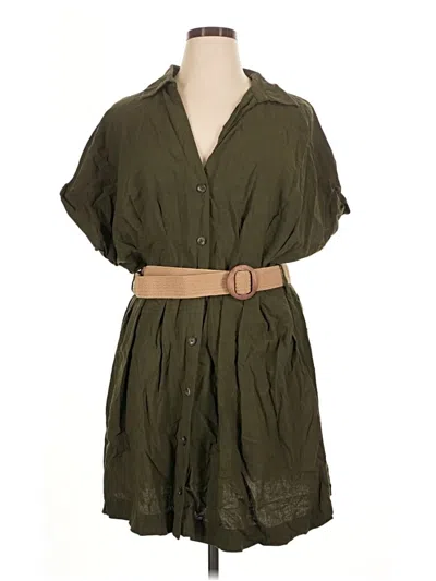 Pre-owned H&m Casual Dress In Green