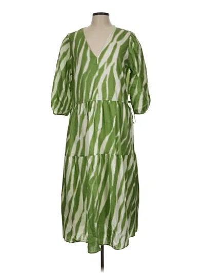 Pre-owned H&m Casual Dress In Green