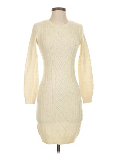 Pre-owned H&m Casual Dress In Ivory
