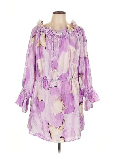 Pre-owned H&m Casual Dress In Purple