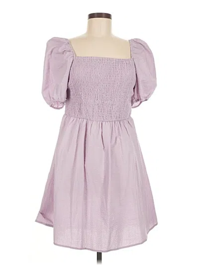 Pre-owned H&m Casual Dress In Purple
