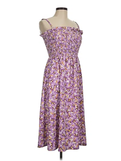Pre-owned H&m Casual Dress In Purple
