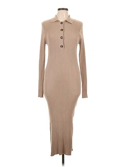 Pre-owned H&m Casual Dress In Tan