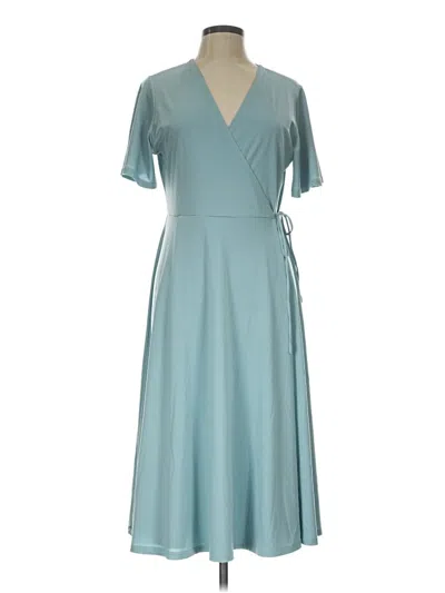 Pre-owned H&m Casual Dress In Teal