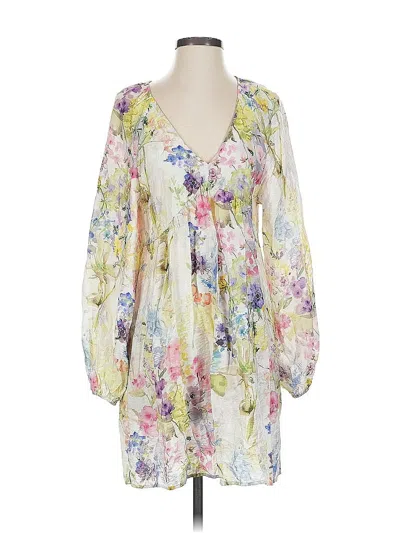 Pre-owned H&m Casual Dress In White