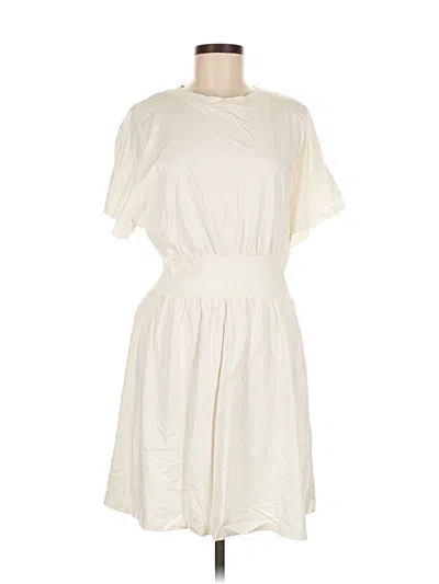 Pre-owned H&m Casual Dress In White