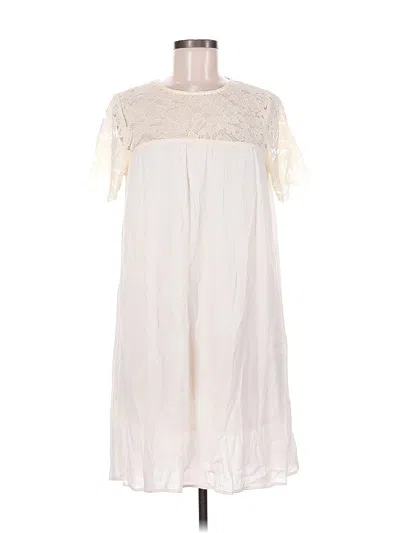 Pre-owned H&m Casual Dress In White