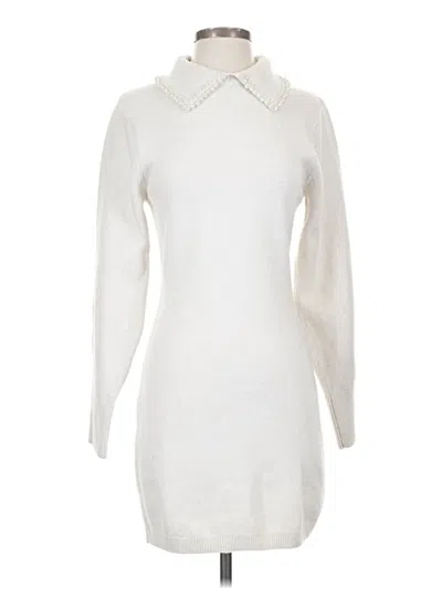 Pre-owned H&m Casual Dress In White