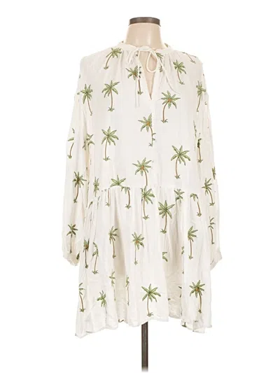 Pre-owned H&m Casual Dress In White