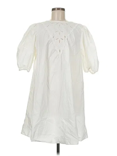 Pre-owned H&m Casual Dress In White