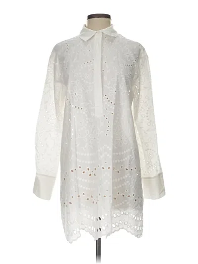 Pre-owned H&m Casual Dress In White