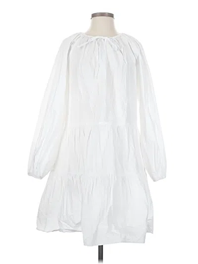 Pre-owned H&m Casual Dress In White