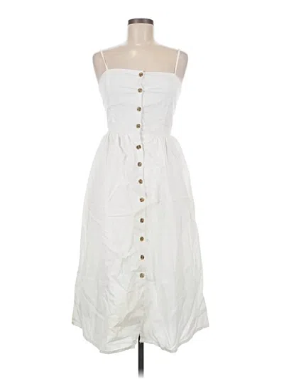 Pre-owned H&m Casual Dress In White