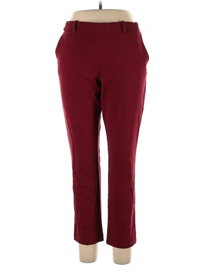 Pre-owned H&m Casual Pants In Burgundy