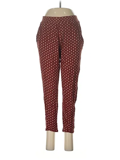 Pre-owned H&m Casual Pants In Burgundy