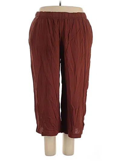 Pre-owned H&m Casual Pants In Burgundy
