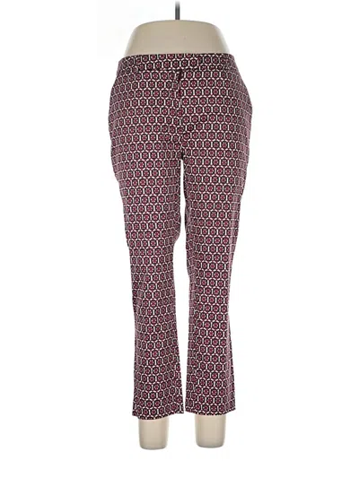 H&m Casual Pants In Burgundy