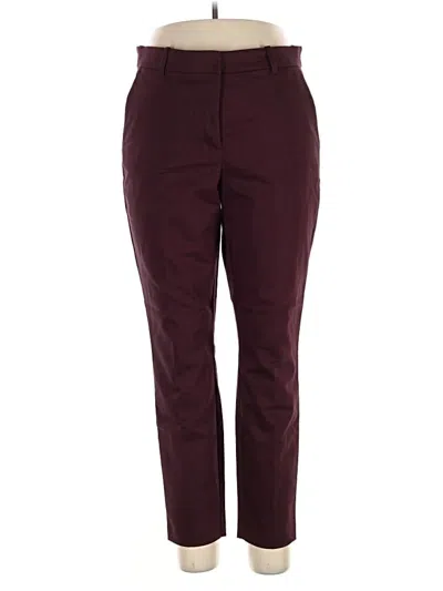 Pre-owned H&m Casual Pants In Burgundy