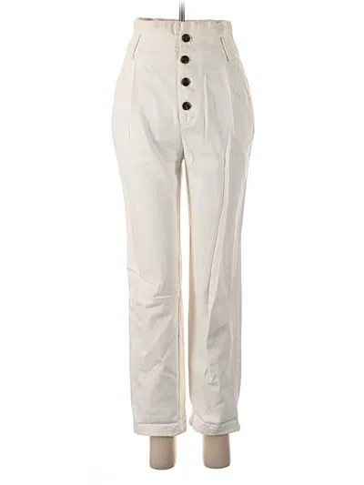 Pre-owned H&m Casual Pants In Ivory