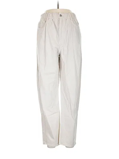 Pre-owned H&m Casual Pants In Ivory