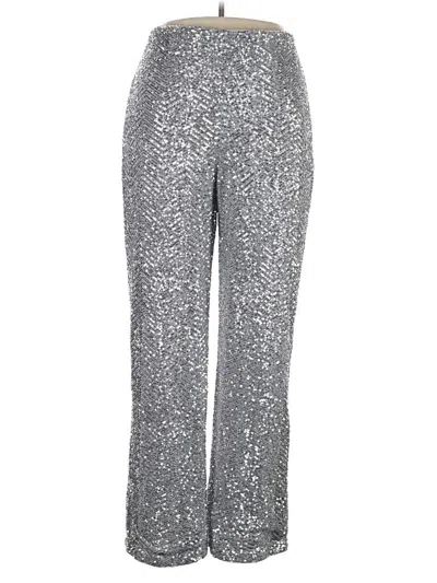 Pre-owned H&m Casual Pants In Silver
