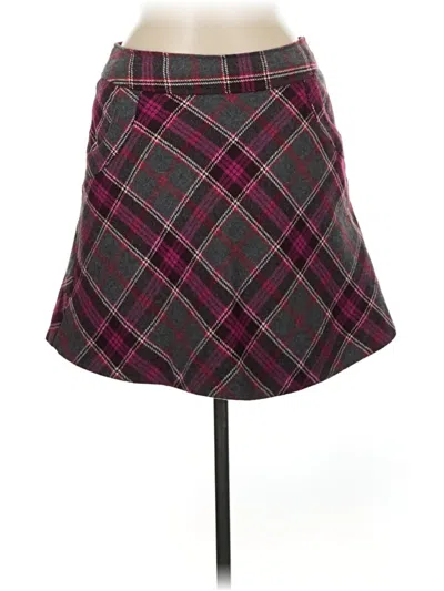 Pre-owned H&m Casual Skirt In Burgundy
