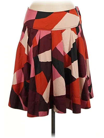 Pre-owned H&m Casual Skirt In Burgundy