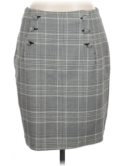 Pre-owned H&m Casual Skirt In Gray
