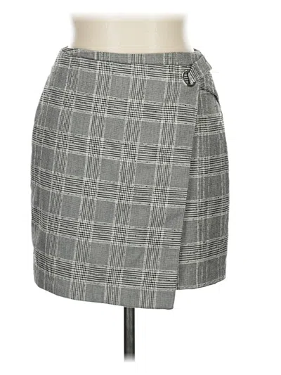 Pre-owned H&m Casual Skirt In Gray