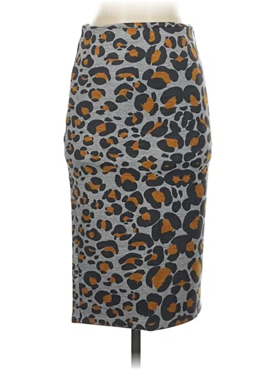 Pre-owned H&m Casual Skirt In Gray