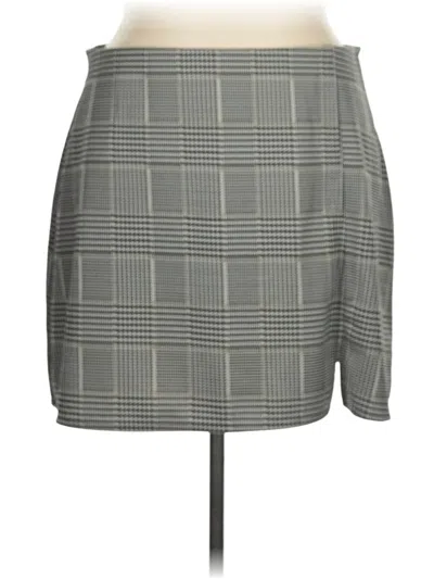 Pre-owned H&m Casual Skirt In Gray