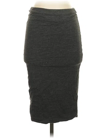 Pre-owned H&m Casual Skirt In Gray