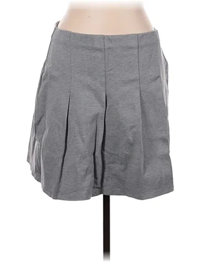 Pre-owned H&m Casual Skirt In Gray