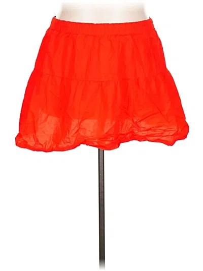 Pre-owned H&m Casual Skirt In Orange