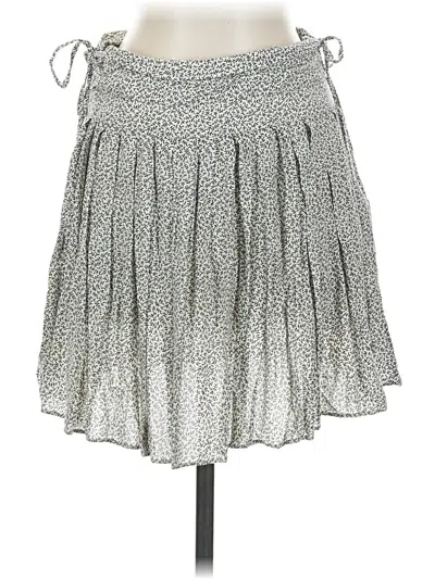 Pre-owned H&m Casual Skirt In Silver