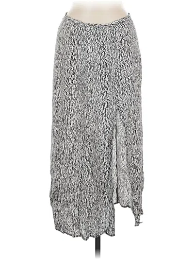 Pre-owned H&m Casual Skirt In Silver