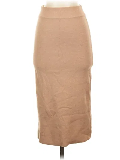 Pre-owned H&m Casual Skirt In Tan