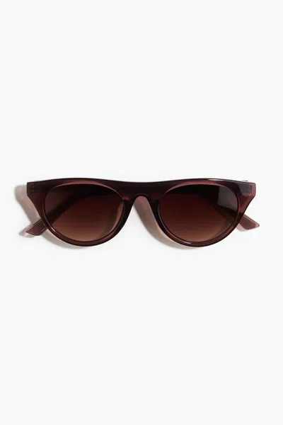 H&m Cat-eye Sunglasses In Dark Brown