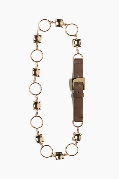 H&m Chain Belt In Brown/gold-colored
