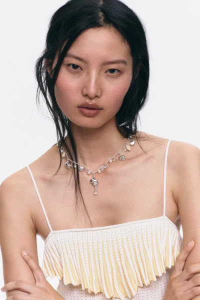 H&m Charm Necklace In Metallic