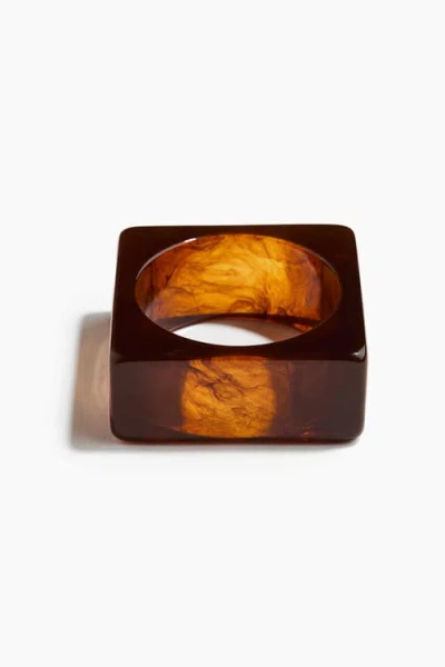 H&m Chunky Bangle Bracelet In Brown