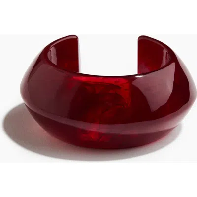 H&m Chunky Cuff Bracelet In Red