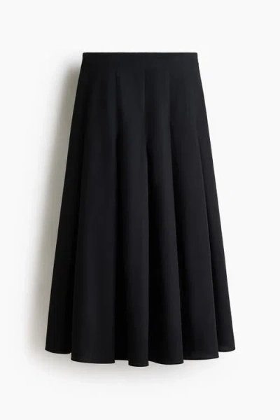 H&m Circular Poplin Skirt In Black