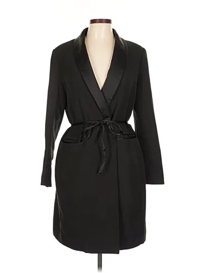 Pre-owned H&m Coat In Black