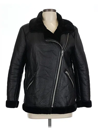 Pre-owned H&m Coat In Black
