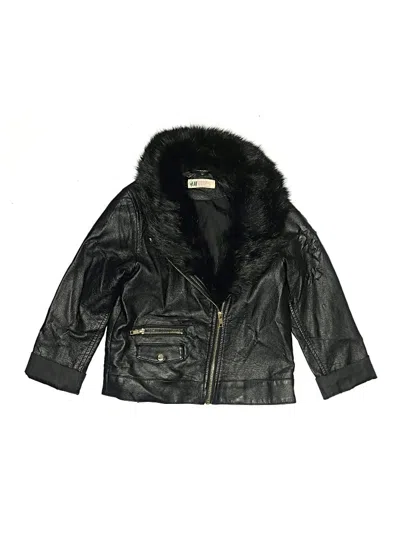 Pre-owned H&m Kids' Coat In Black