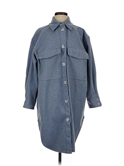 Pre-owned H&m Coat In Blue
