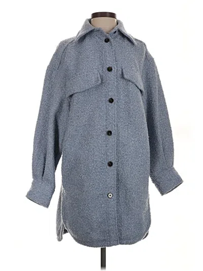 Pre-owned H&m Coat In Blue