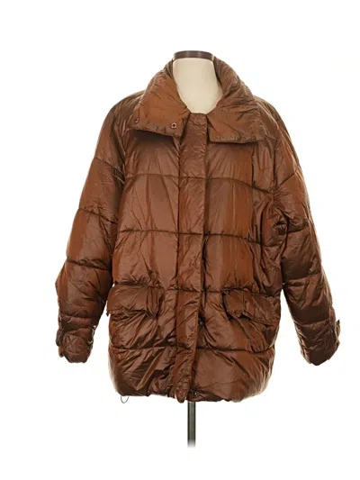 Pre-owned H&m Coat In Brown