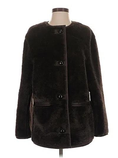 Pre-owned H&m Coat In Brown